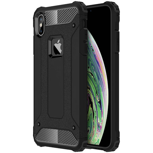 Military Defender Tough Shockproof Case for Apple iPhone Xs Max - Black